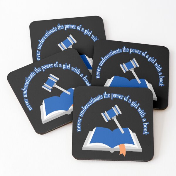Item preview, Never underestimate the power of a girl with a book, law book designed and sold by dreamofdenim.