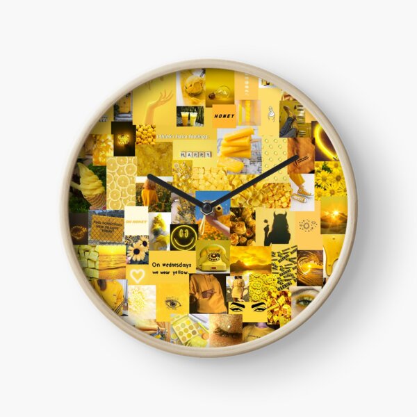 Yellow Aesthetic Clocks Redbubble