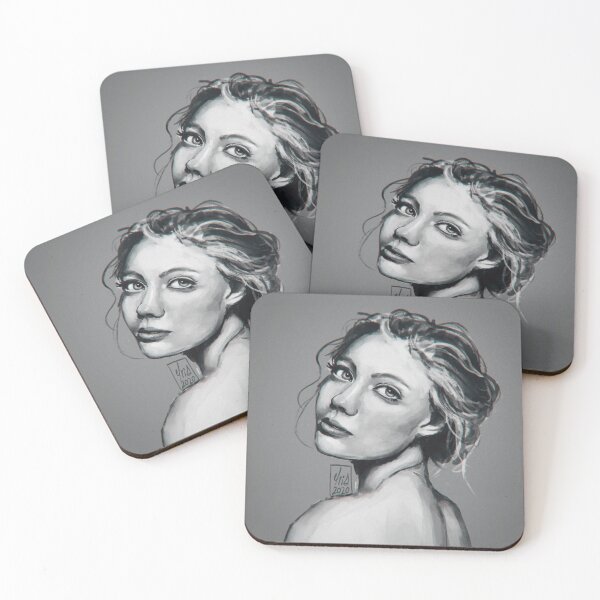 Item preview, greyscale portrait designed and sold by trashcangoddess.
