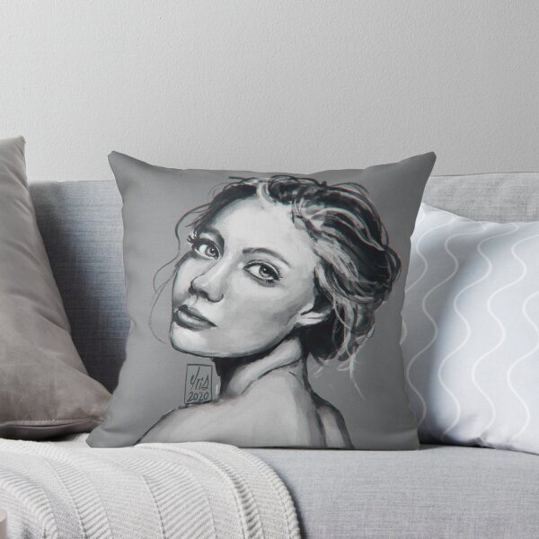 Item preview, greyscale portrait designed and sold by trashcangoddess.