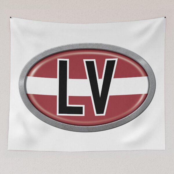 Item preview, Latvia International Vehicle Code Metal Plate designed and sold by travelwitheric.