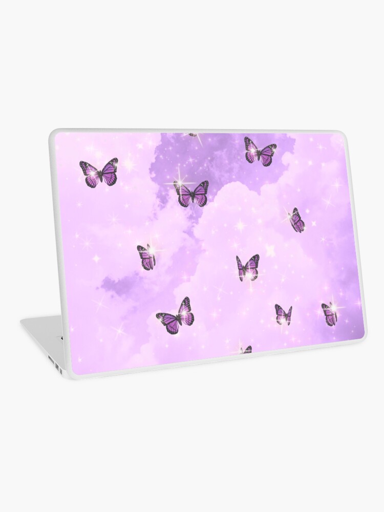 Laptop Folie for Sale mit Kleine lila Schmetterlinge von