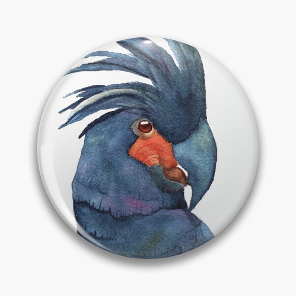 Item preview, Great Red black palm cockatoo goliath parrots watercolor designed and sold by L'Atelier Oranjade.