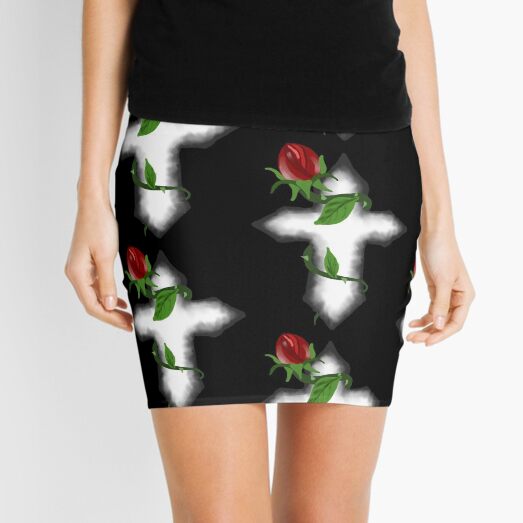 Rose Cross Mini Skirt