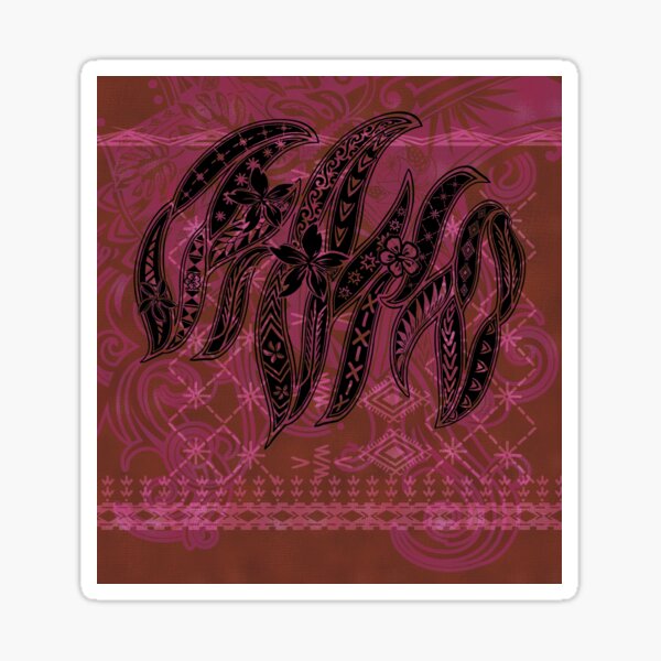 Vintage Red Samoan Malu Tattoos Sticker For Sale By Sunnthreads   St,small,507x507 Pad,600x600,f8f8f8.u7 