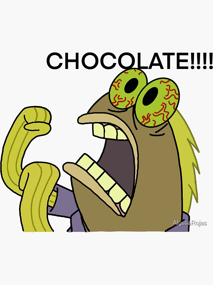 "Spongebob chocolate guy" Sticker for Sale by AlyssaRojas Redbubble