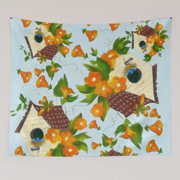 Item preview, Cute floral birdhouse designed and sold by Paoanne.