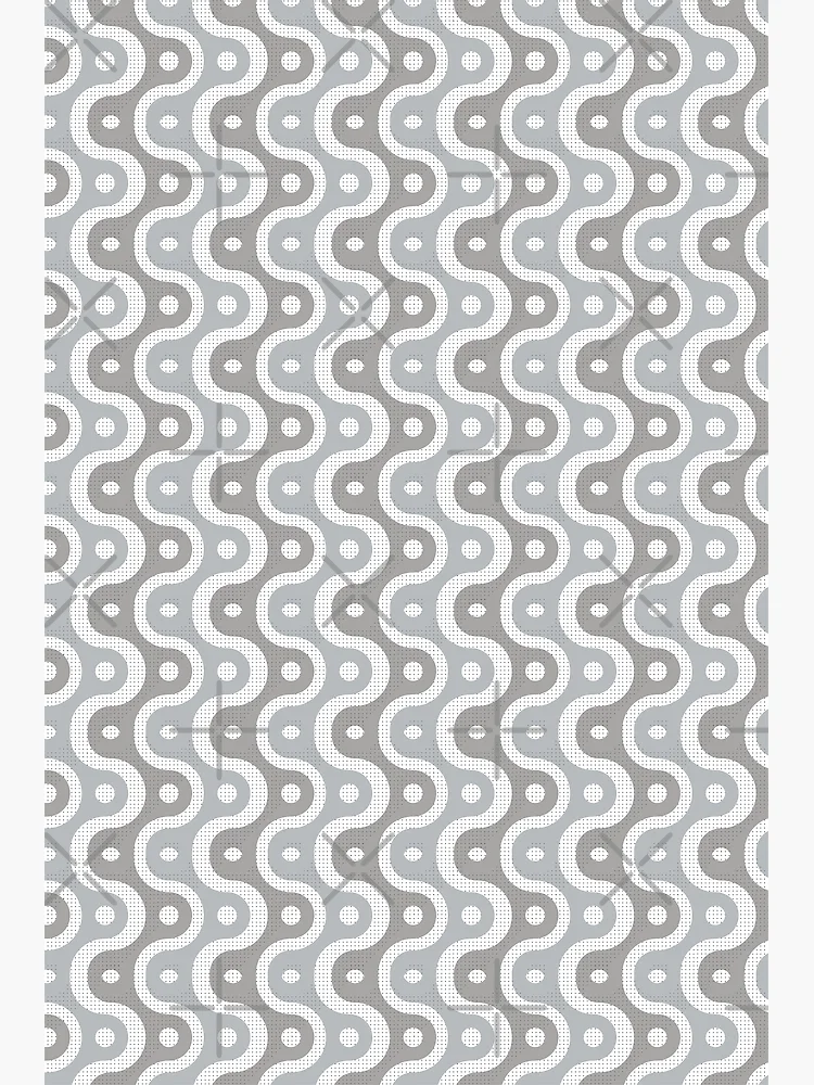 Thumbnail 3 of 3, Poster, Microbial Life Geometric Pattern – Gray designed and sold by RoguePatterns.