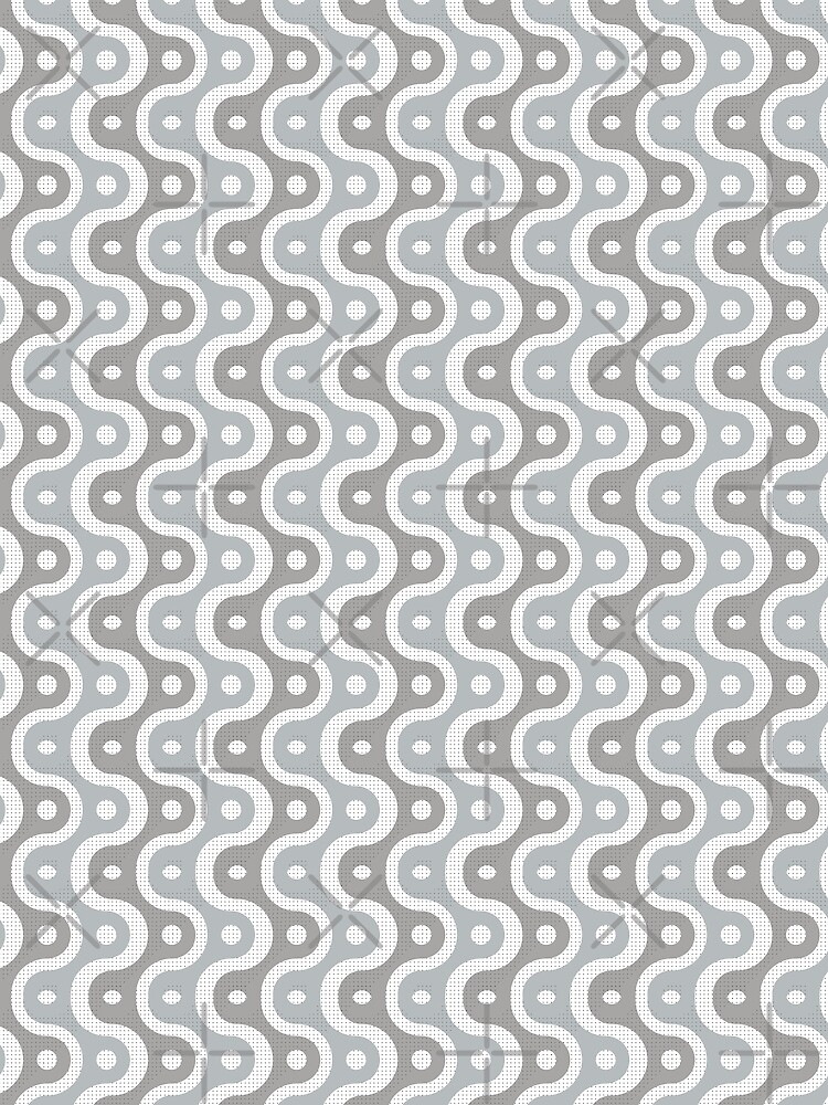 Thumbnail 3 of 3, Scarf, Microbial Life Geometric Pattern – Gray designed and sold by RoguePatterns.