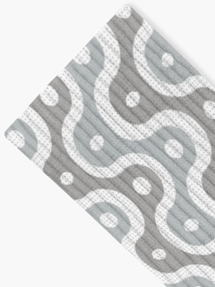 Thumbnail 2 of 5, Socks, Microbial Life Geometric Pattern – Gray designed and sold by RoguePatterns.