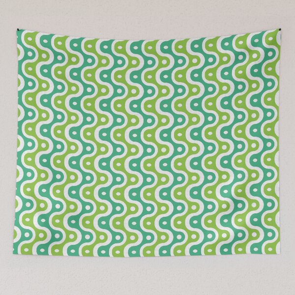 Item preview, Microbial Life Geometric Pattern – Green designed and sold by RoguePatterns.