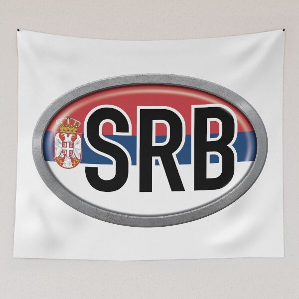 Item preview, Serbia International Vehicle Code Metal Plate designed and sold by travelwitheric.