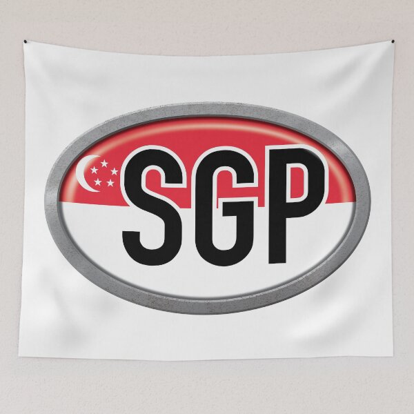 Item preview, Singapore International Vehicle Code Metal Plate designed and sold by travelwitheric.