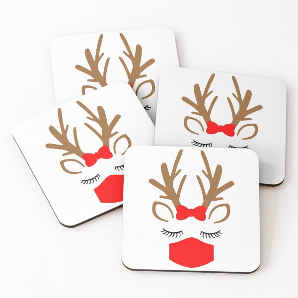 Item preview,  Cute Reindeer with Face Mask and Lashes Christmas 2020  designed and sold by sasigifts.
