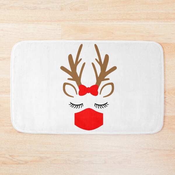 Item preview,  Cute Reindeer with Face Mask and Lashes Christmas 2020  designed and sold by sasigifts.