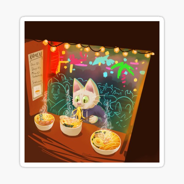 Cat Ramen Sticker