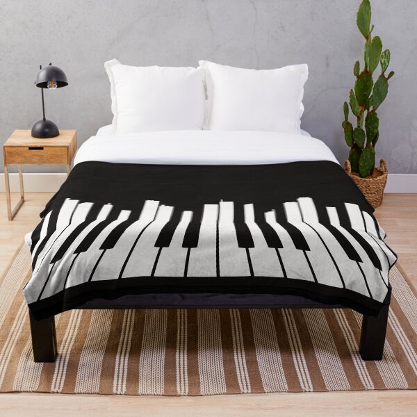 Piano City Music Throw Blanket