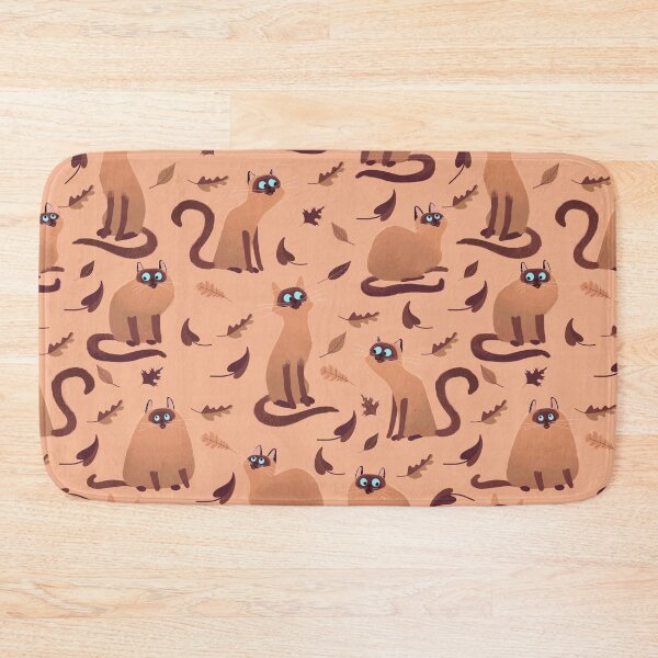 Item preview, Autumn Leaves and Cats Pattern designed and sold by space-kitten.
