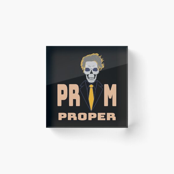 Item preview, Prim Proper smiling Skull Head with Colored Funky Hair, Glowing eyes and stylish chic suit and tie designed and sold by Bees-Honey-Gift.