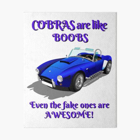 Classic Cobras and Boobs Art Board Print for Sale by Pugamall