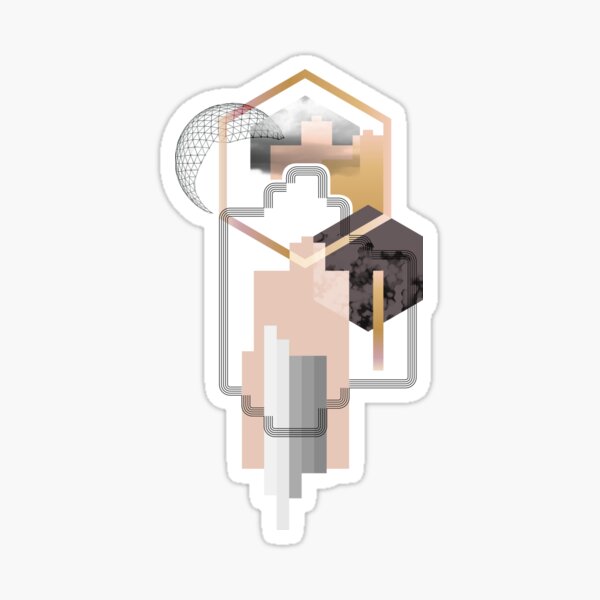 Peach Deco Line Sticker