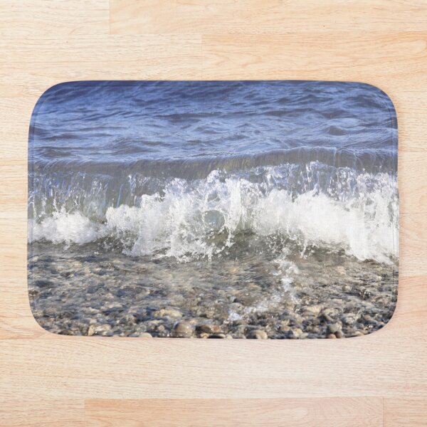 Item preview, Blue Water Waves Crashing on Rock Beach - Photograph designed and sold by MoClan-Graphics.