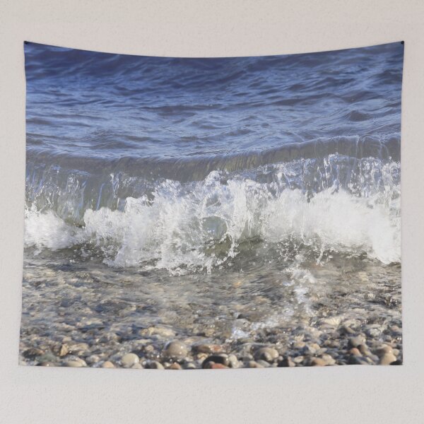 Item preview, Blue Water Waves Crashing on Rock Beach - Photograph designed and sold by MoClan-Graphics.
