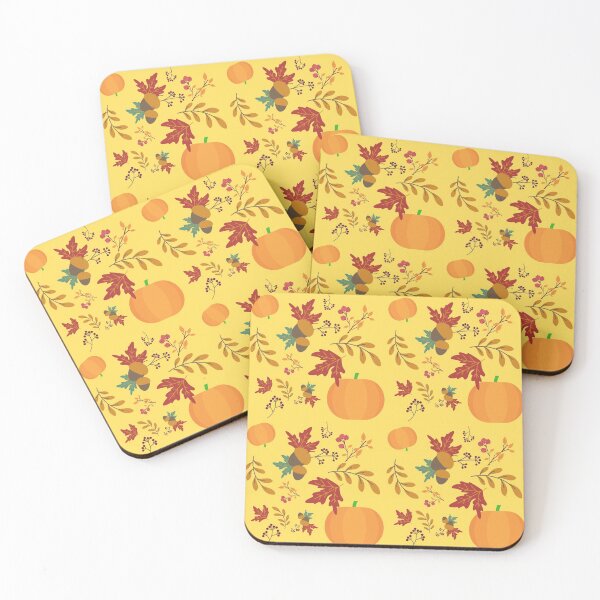 Item preview, Fall decor pattern, pumpkin and leaves designed and sold by VondasCreations.