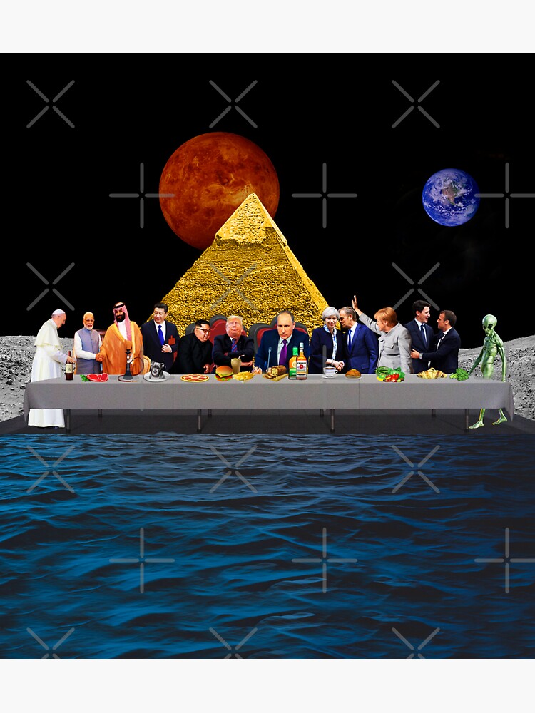 "The Last Supper Parody Collage Art Digital Surreal Artwork G13