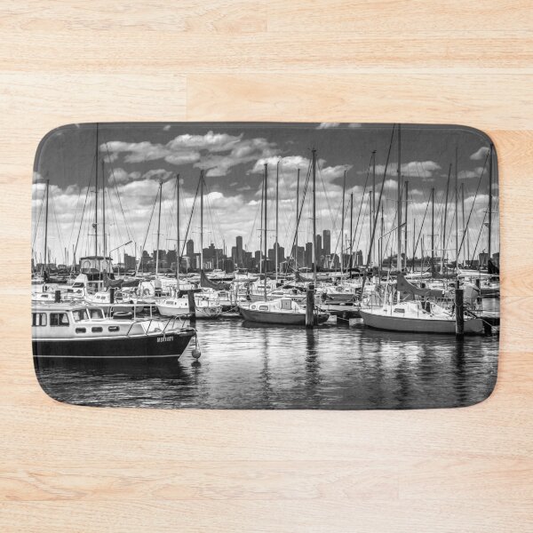 Item preview, Oil on Canvas at the Hobsons Bay Yacht Club - B&W designed and sold by Steven Jodoin.