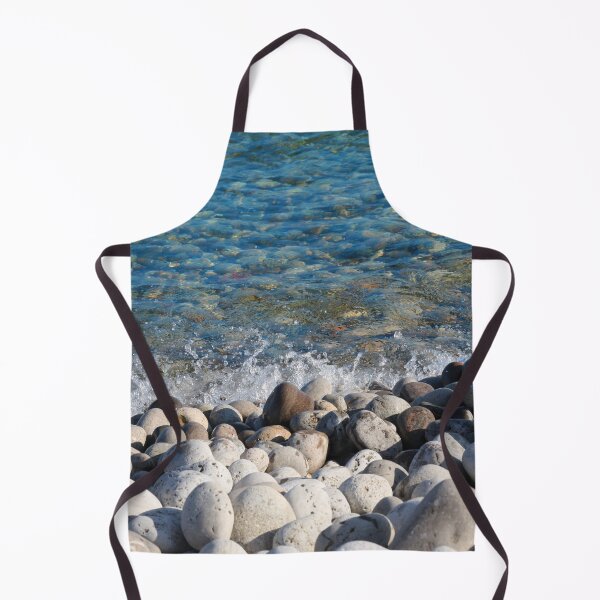 Item preview, Blue Green Water splashing on Rock Beach Photograph designed and sold by MoClan-Graphics.