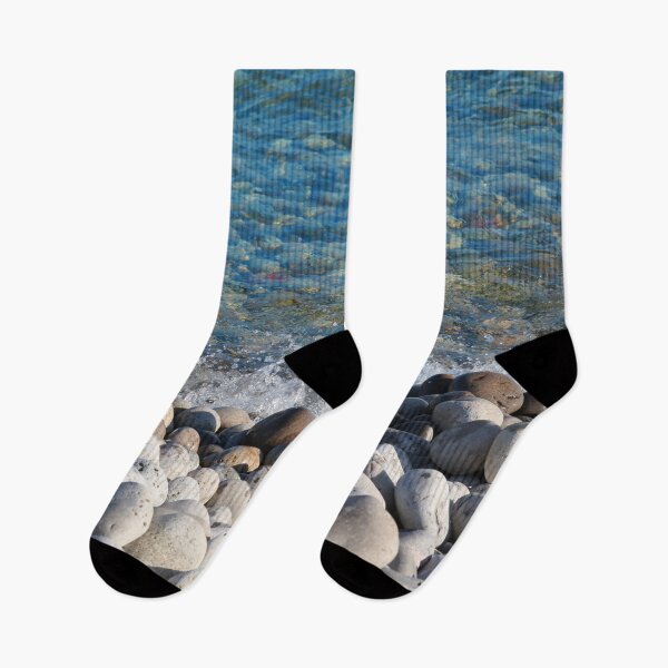 Item preview, Blue Green Water splashing on Rock Beach Photograph designed and sold by MoClan-Graphics.