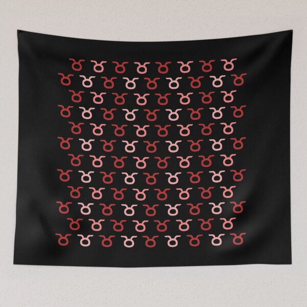 Item preview, Red bull sign, astrology zodiac symbol black background designed and sold by Stéphane  Thirion.