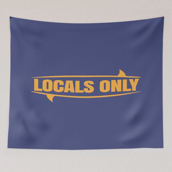 Item preview, Surf Locals Only Surfboard Shark Funny Gift Idea designed and sold by vicoli-shirts.