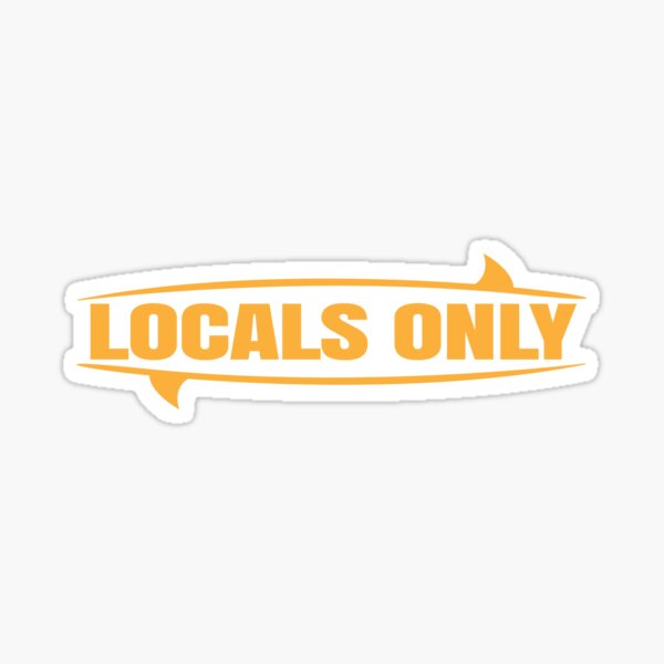 Item preview, Surf Locals Only Surfboard Shark Funny Gift Idea designed and sold by vicoli-shirts.