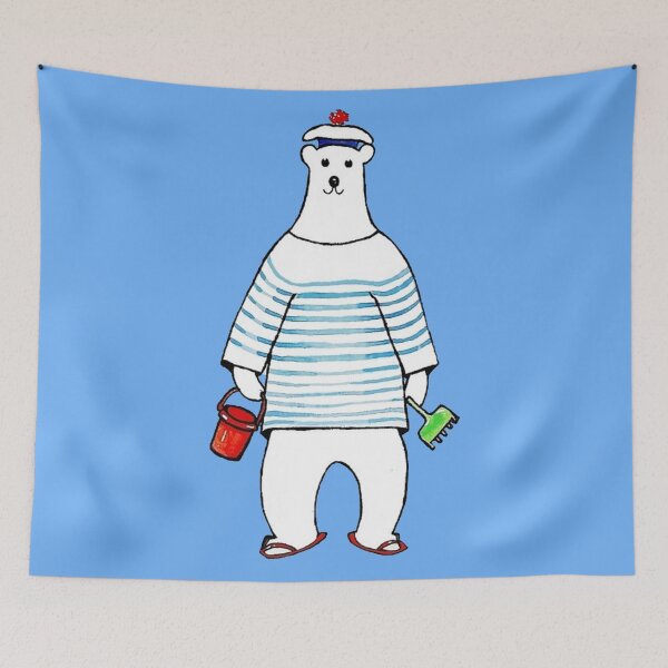 Item preview, polar bear at the beach (1) designed and sold by voicivoila.