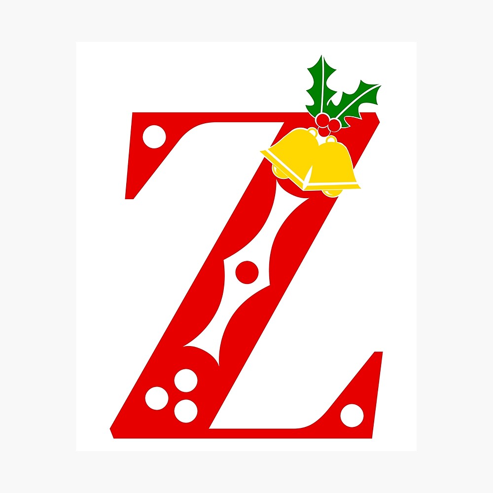Decorative Initial - Alphabet Letter Z - Personalized Christmas ...