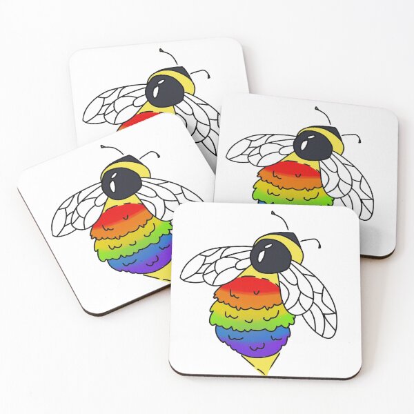 Item preview, LGBT pride Bee designed and sold by BeanCultist.