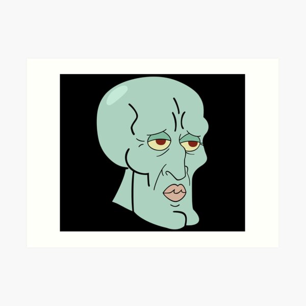 "Handsome Squidward" Art Print by boboboyi544 Redbubble