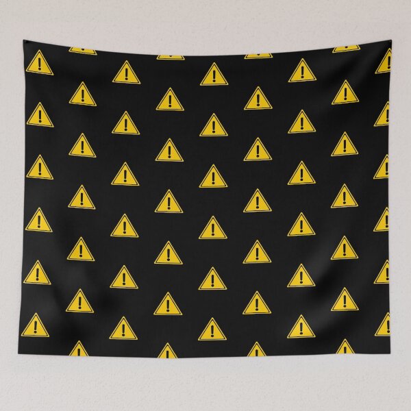 Item preview, General Warning Sign - black background designed and sold by LeenDesign.