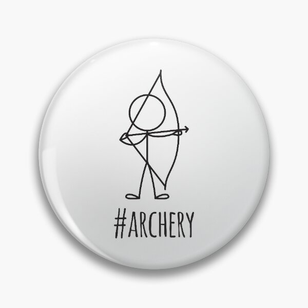 Item preview, Hashtag Archery, With Stick Figure Shooting Bow And Arrow designed and sold by 4AllTimes.