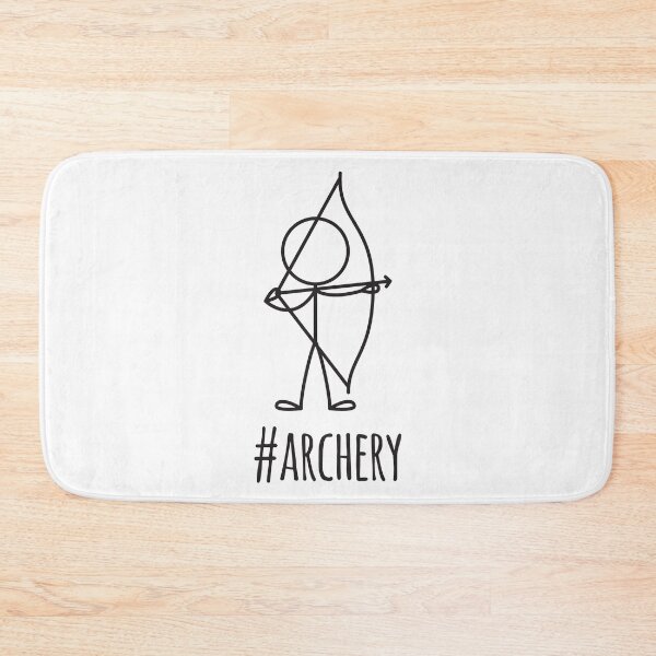 Item preview, Hashtag Archery, With Stick Figure Shooting Bow And Arrow designed and sold by 4AllTimes.