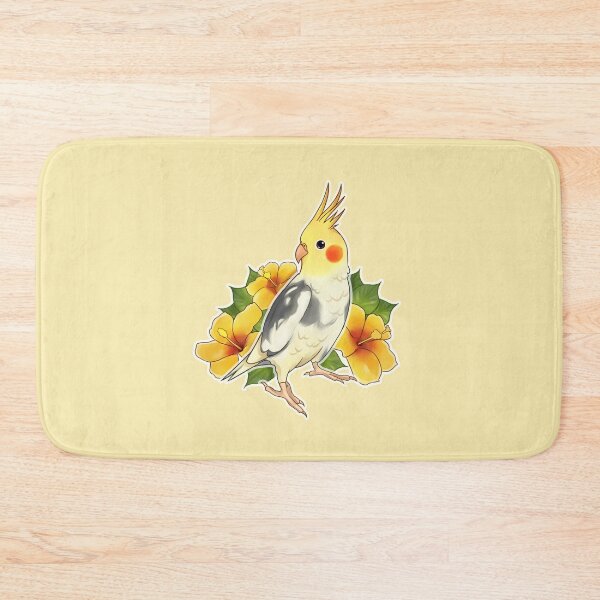 Item preview, Cute Cockatiel with Hibiscus designed and sold by meruesan.