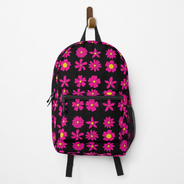 Item preview, Bib Flowers Pack in Classic Bright Pink on Black designed and sold by CottoVerdi.