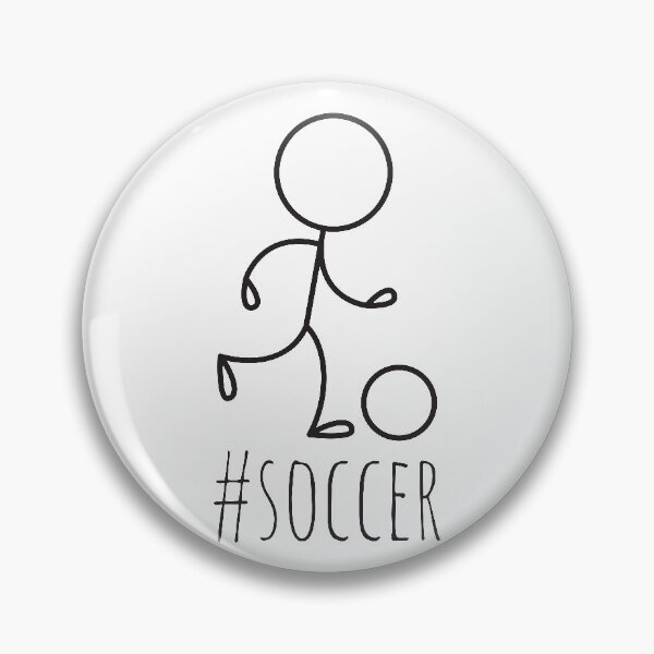 Item preview, Hashtag Soccer, With Stick Figure Kicking Soccer Ball designed and sold by 4AllTimes.