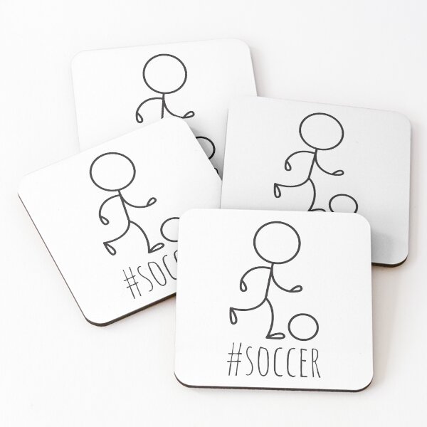 Item preview, Hashtag Soccer, With Stick Figure Kicking Soccer Ball designed and sold by 4AllTimes.