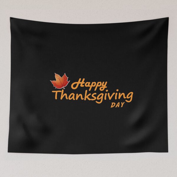 Item preview, Orange & Black HAPPY ThanksGiving For Your Gift designed and sold by Art Wear Nation.