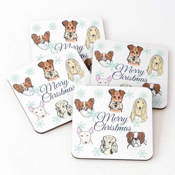 Artikelvorschau, Frohe Weihnachten Hundemuster entworfen und verkauft von NinaBetterNot.
