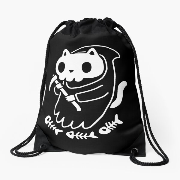 Reaper Cat Drawstring Bag