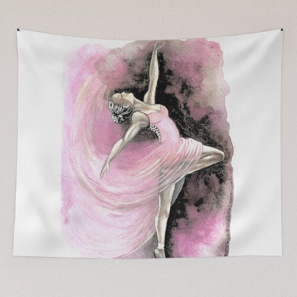 Item preview, Pink Ballerina IV original watercolor painting designed and sold by GittaG74.
